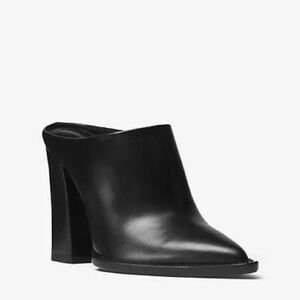 New Michael Kors Bond Leather Mule 46S8BOHP1L - 39.5 / Black
